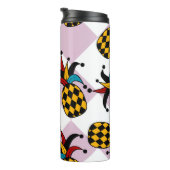 Harlekijn Ananas: Gestileerde Doodle Vintage Thermosbeker (Geroteerd rechts)