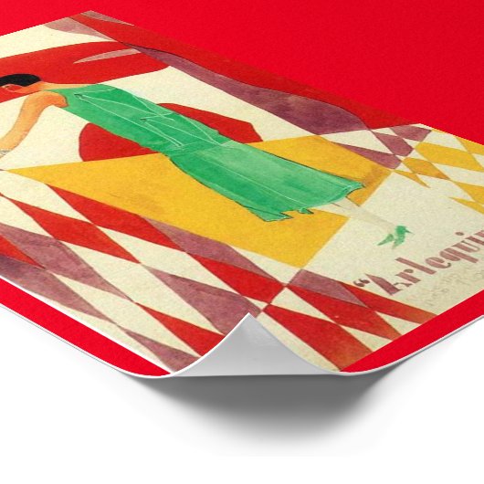 Harlekijn Art Deco Poster (Hoek)