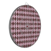 Harlekijn bruin en roze dartbord (Voorkant Links)