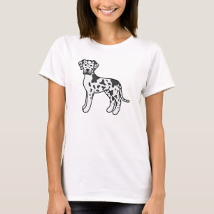 Harlekijn Cartoon Dog Great Dane T-shirt