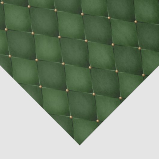 Harlekijn Diamant Emerald Green Decoupage Tissuepapier (Detail)