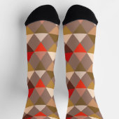 Harlekijn / diamant patroon - Taupe en Rood Sokken (Top)