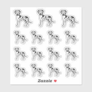 Harlekijn Dog Argentaans Cute Cartoon Honden Sticker