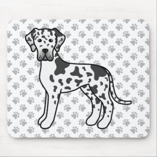 Harlekijn Dog Argente Cute Cartoon Hond Muismat