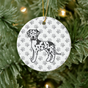 Harlekijn Dog Argwan Cute Cartoon Hond Keramisch Ornament