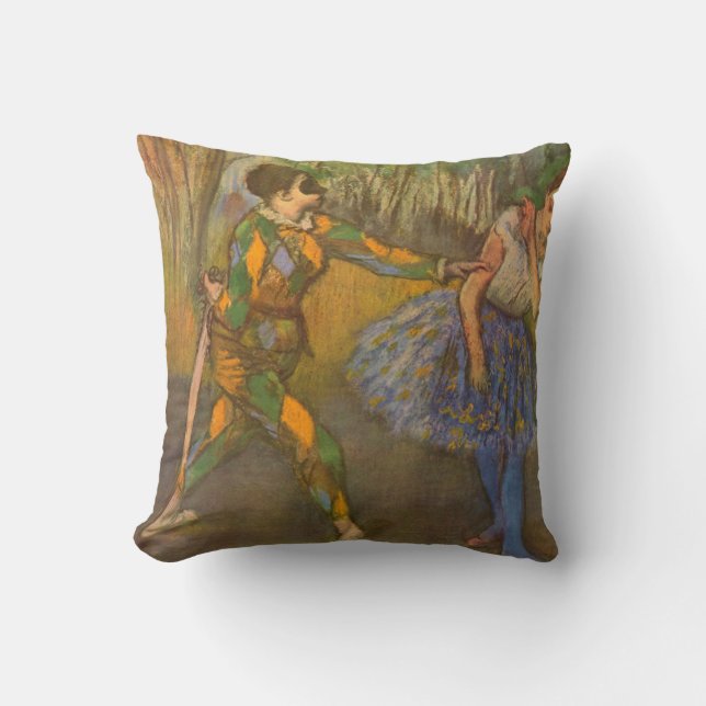 Harlekijn en Columbine van Edgar Degas Kussen (Voorkant)