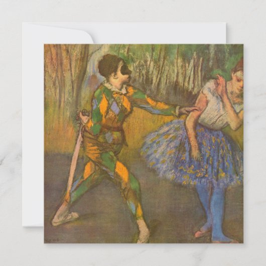 Harlekijn en Columbine van Edgar Degas Vintage Kun (Voorkant)