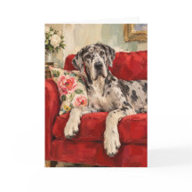 Harlekijn Great Dane Wenskaart | Great Dane