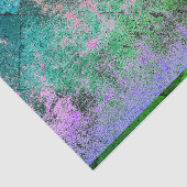  Harlekijn Groene Paarse Grunge Textuur Tissuepapier (Detail)