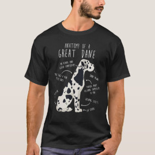 Harlekijn Grote Deen Hond Anatomie, Grappig Huisdi T-shirt