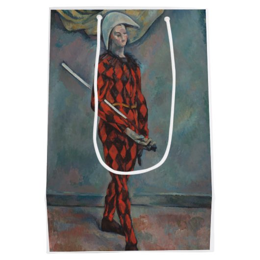 Harlekijn (Joker) (door Paul Cézanne) Medium Cadeauzakje (Achterkant)