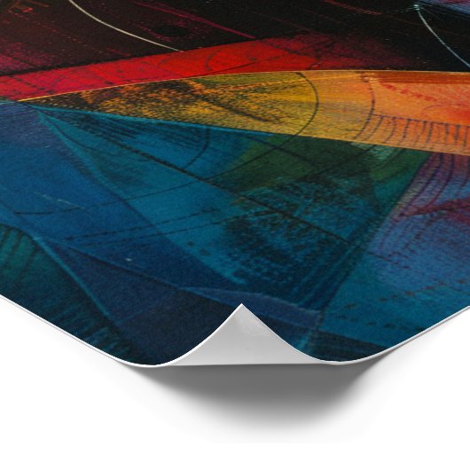 Harlekijn Katten: Whimsical Circus Kleur Kunst Poster (Hoek)