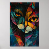 Harlekijn Katten: Whimsical Circus Kleur Kunst Poster (Voorkant)