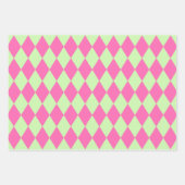 Harlekijn Marokkaanse Checker DIY Kleuren Selderij Inpakpapier Vel (Voorkant)