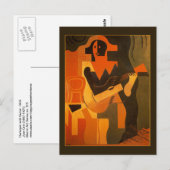 Harlekijn met Gitaar door Juan Gris Briefkaart (Voorkant / Achterkant)