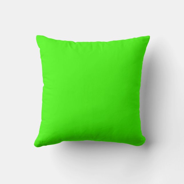 Harlekijn Neon Groen Effen Kleur Kussen (Achterkant)