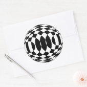 Harlekijn Op-Art (Stickers) Ronde Sticker (Envelop)