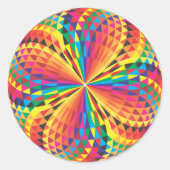 harlekijn, optische illusie ronde sticker (Voorkant)