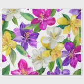 Harlekijn Orchidee Multikleur Paars Geel Bloem Cadeaupapier (Vlak)
