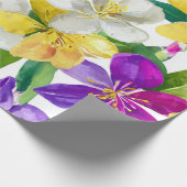 Harlekijn Orchidee Multikleur Paars Geel Bloem Cadeaupapier (Hoek)