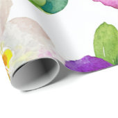Harlekijn Orchidee Multikleur Paars Geel Bloemig Cadeaupapier (Rol Hoek)