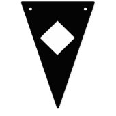 Harlekijn Party Banner (Zwart, Aqua & Roze) (Derde vlag)