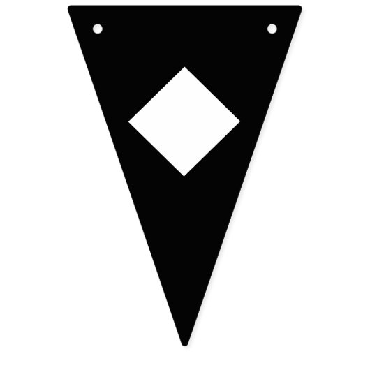 Harlekijn Party Banner (Zwart, Aqua & Roze) (Derde vlag)