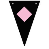 Harlekijn Party Banner (Zwart, Aqua & Roze) (Tweede vlag)