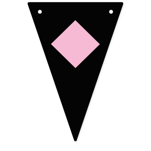 Harlekijn Party Banner (Zwart, Aqua & Roze) (Tweede vlag)