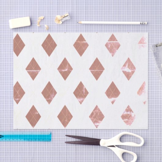 Harlekijn patronen versleten beige witte abstracte tissuepapier (Craft)