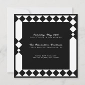 Harlekijn Patroon Volwassen Elke Verjaardag Party Kaart (Achterkant)