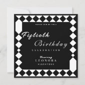 Harlekijn Patroon Volwassen Elke Verjaardag Party Kaart (Voorkant)