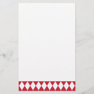 Harlekijn rood en wit briefpapier