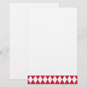 Harlekijn rood en wit briefpapier (Voorkant / Achterkant)