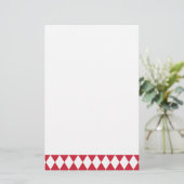 Harlekijn rood en wit briefpapier (Staand voorkant)