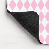 Harlekijn roze en wit muismat (Hoek)