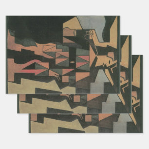 Harlekijn van Juan Gris, Vintage Cubisme Kunst Inpakpapier Vel