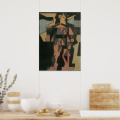 Harlekijn van Juan Gris, Vintage Cubisme Kunst Poster (Keuken)
