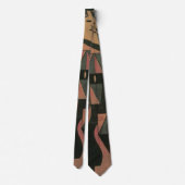 Harlekijn van Juan Gris, Vintage Cubisme Kunst Stropdas (Achterkant)