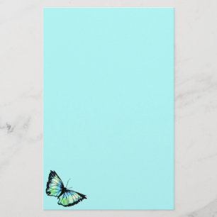 "Harlekijn" (Vlinder Aqua) Briefpapier