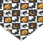 Harlekijn zwart en wit diamantpatroon korte tafelloper (Hoek)