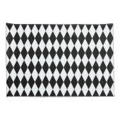 Harlekijn zwart en wit diamantpatroon kussensloop (Achterkant-Rechts)