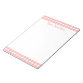 Harlekijn zwart en wit diamantpatroon notitieblok (Schuin)