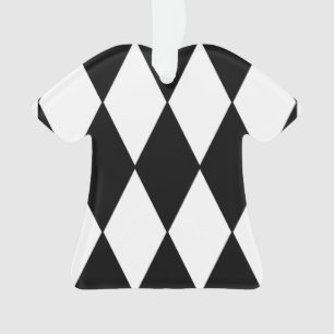 harlekijn zwart en wit ornament
