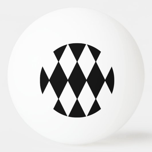 harlekijn zwart en wit pingpongbal (Voorkant)