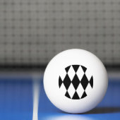 harlekijn zwart en wit pingpongbal (Net)