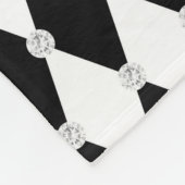 Harlekijn Zwart Wit Ruit Diamant Vorm Fleece Deken (Hoek)