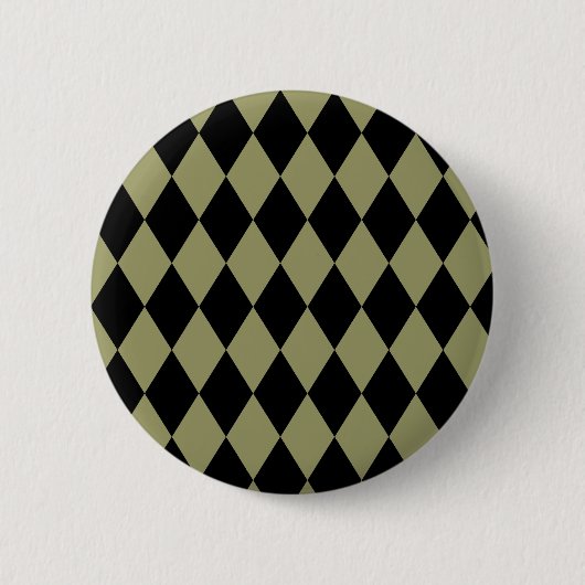 Harlekijnavocado en zwart ronde button 5,7 cm (Voorkant)