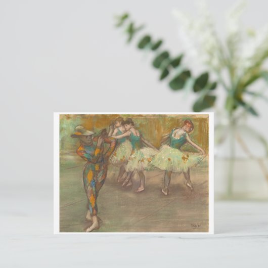 Harlekijndans, Degas impressionist Briefkaart (Staand voorkant)