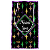 Harlekijnkralen Masker Fleur de Lis Mardi Gras Klein Cadeauzakje (Voorkant)